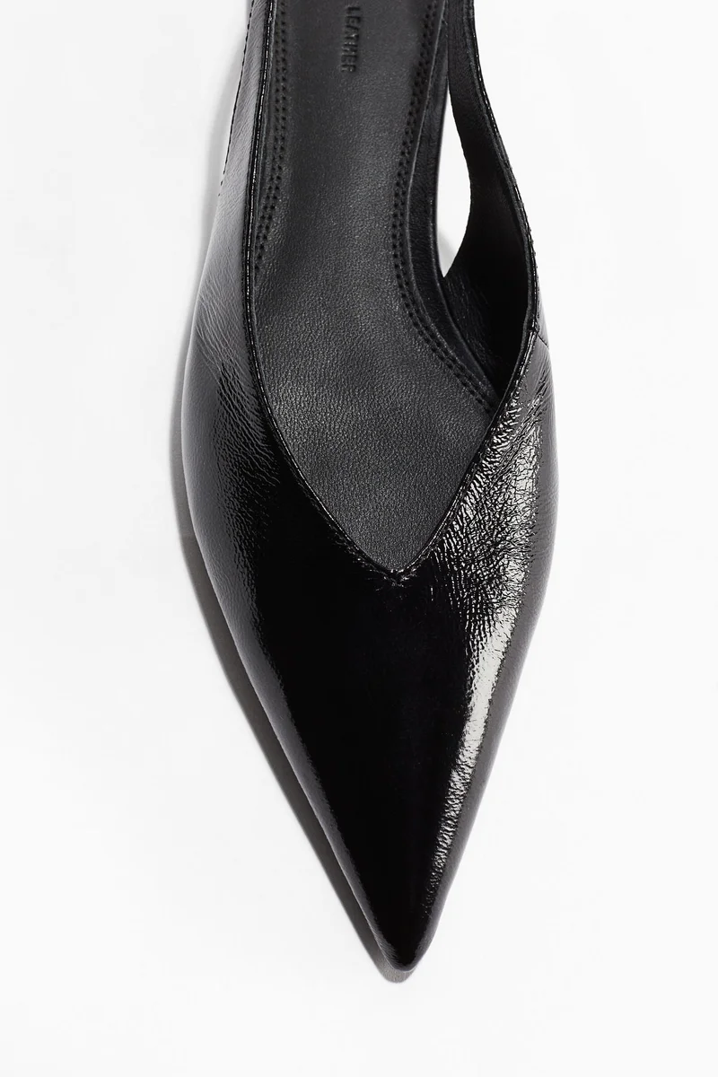 اتش اند ام حذاء جلدي بشريط خلفي